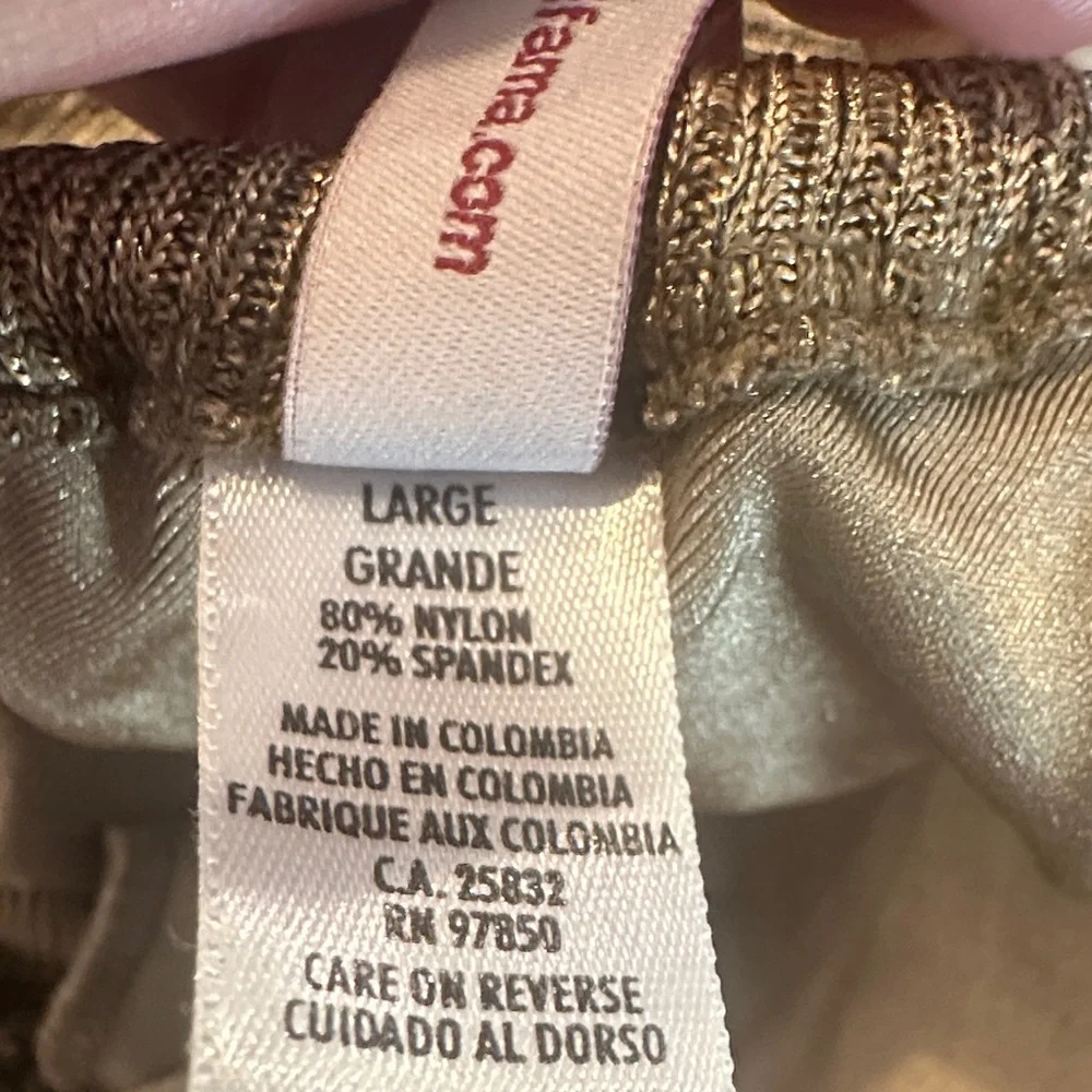 Luli fama bronze Metallic  Triangle Bikini Set - Picture 11 of 12